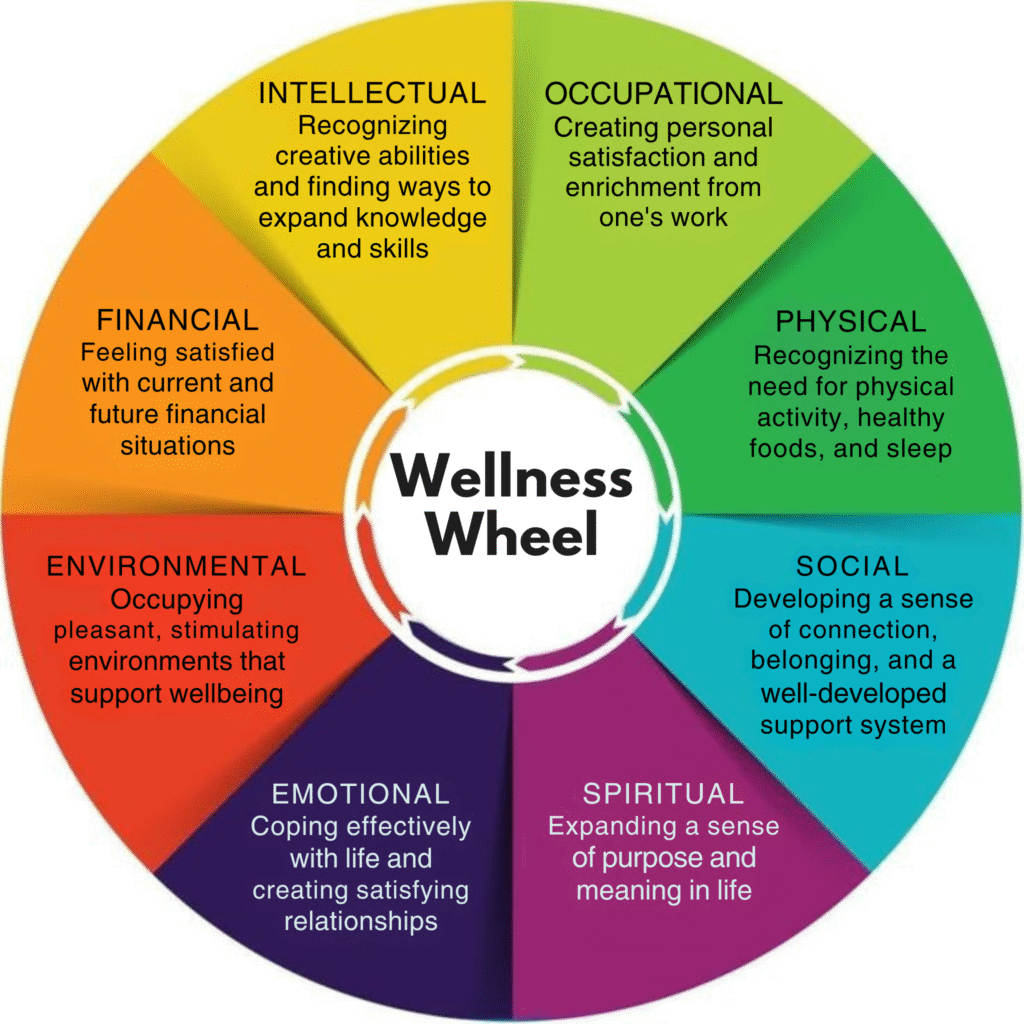 See your life balance with the simple wellness wheel tool