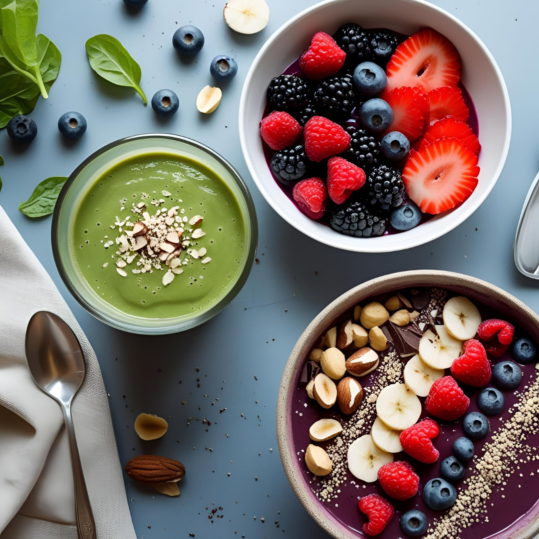 Tier 3 smoothie, berries, acai bowl